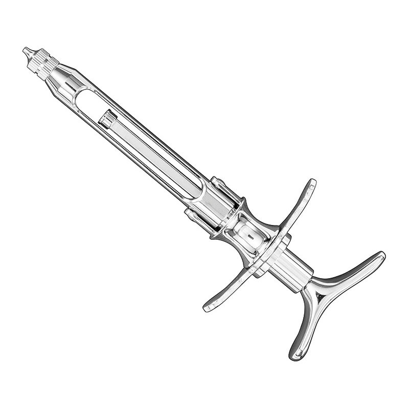 Ointment syringe, crutch handle